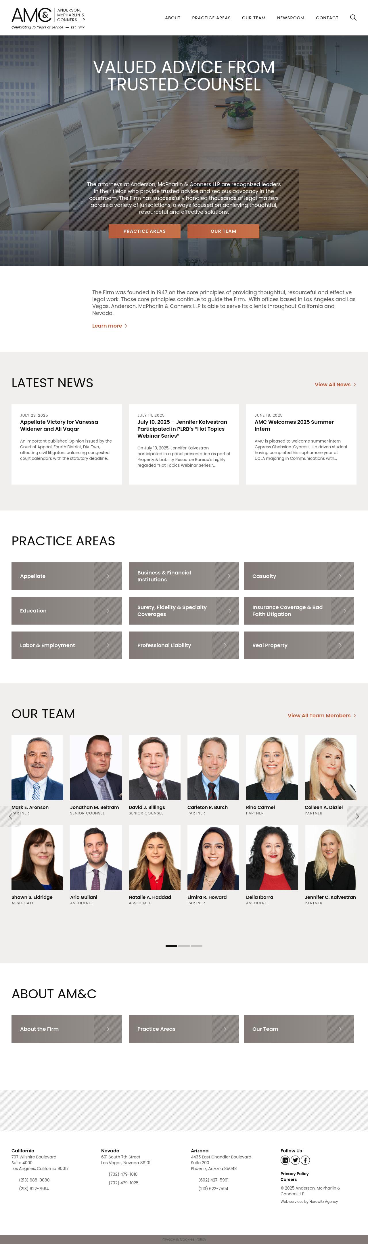 Anderson, McPharlin & Conners LLP - Ontario CA Lawyers