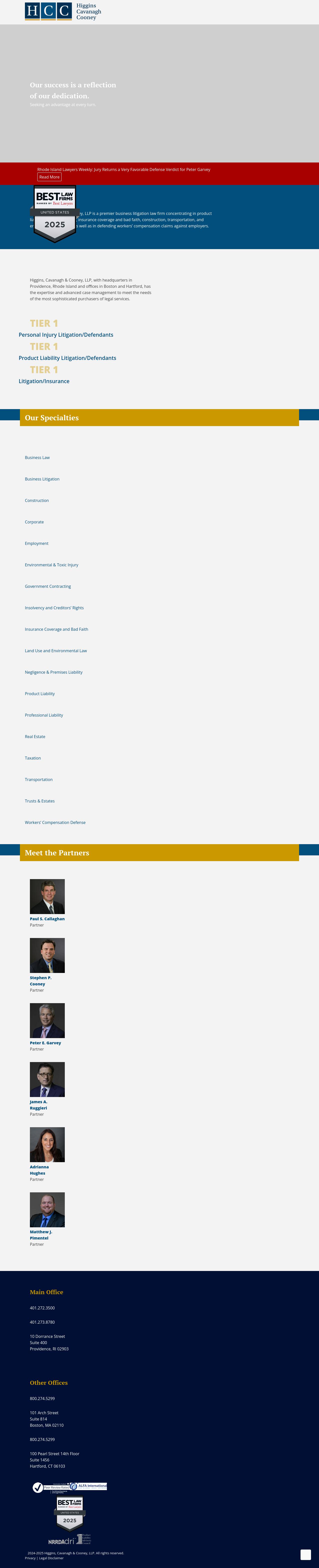 Higgins, Cavanagh & Cooney, LLP - Providence RI Lawyers