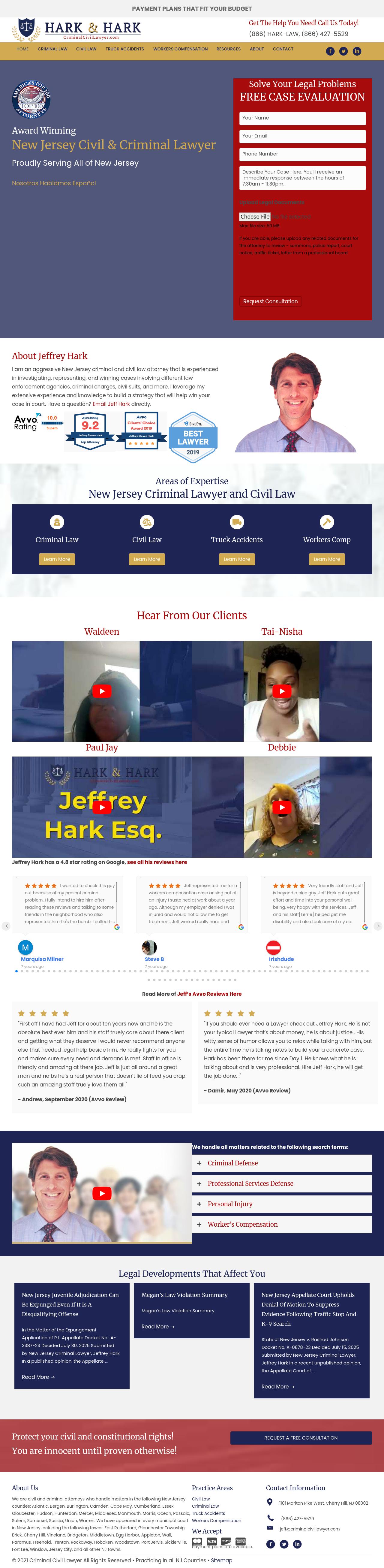Jeffrey S. Hark - Cherry Hill NJ Lawyers