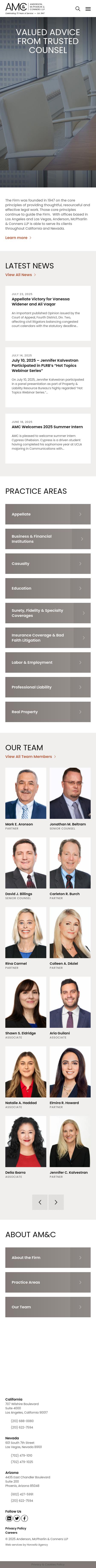 Anderson, McPharlin & Conners LLP - Ontario CA Lawyers