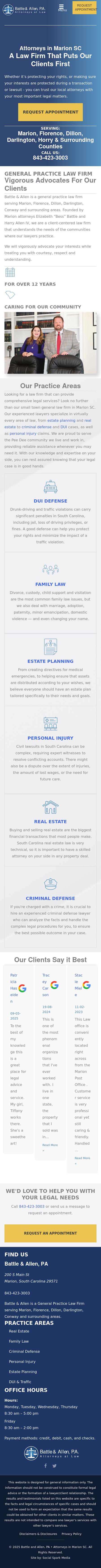 Battle & Allen, P.A. - Marion  SC Lawyers