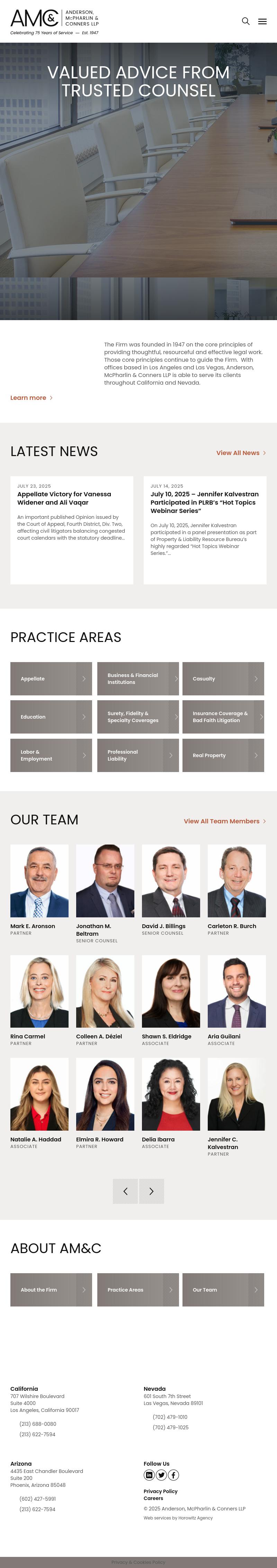 Anderson, McPharlin & Conners LLP - Ontario CA Lawyers