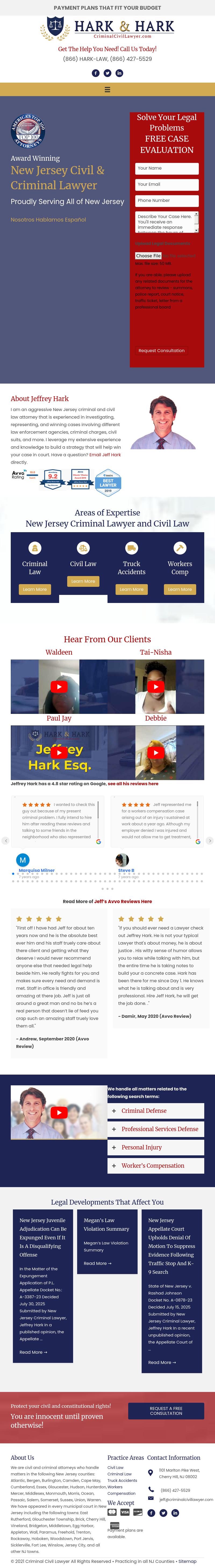 Jeffrey S. Hark - Cherry Hill NJ Lawyers